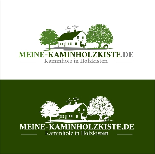  Logo für Verkauf von hochwertigem Kaminholz in Holzkisten