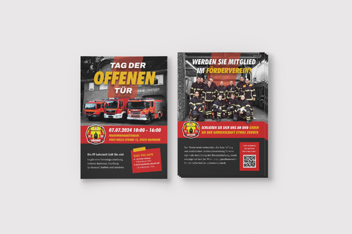  Flyer für Freiwillige Feuerwehr